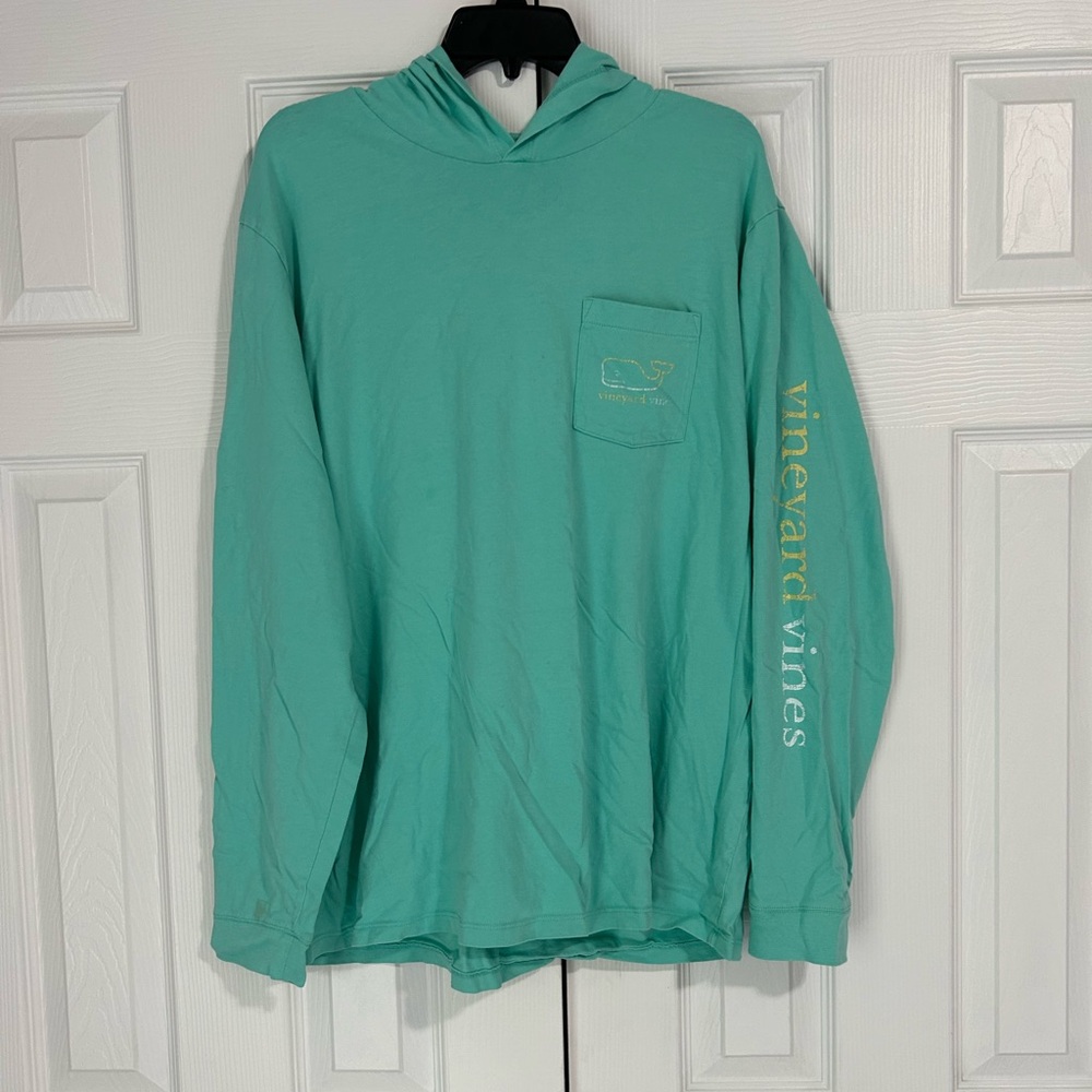 Vineyard Vines Turquoise Hooded Tee